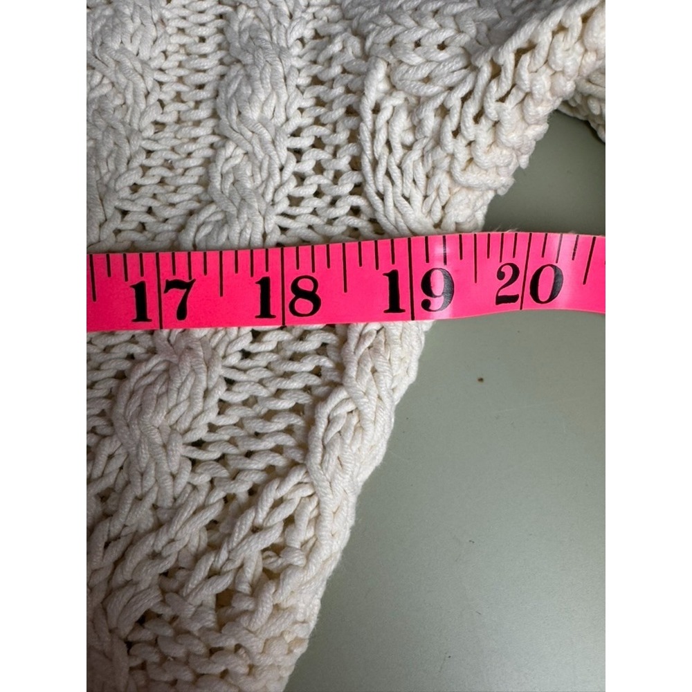 Sisters Sweater‎ Women's L Beige Cable Knit Cottagecore Rory Gilmore Bella Swan - Picture 4 of 8